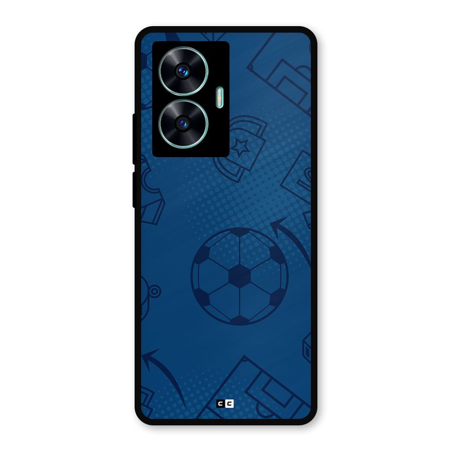 Football Texture Metal Back Case for Realme C55
