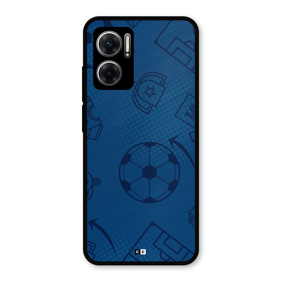 Football Texture Metal Back Case for Redmi 11 Prime 5G