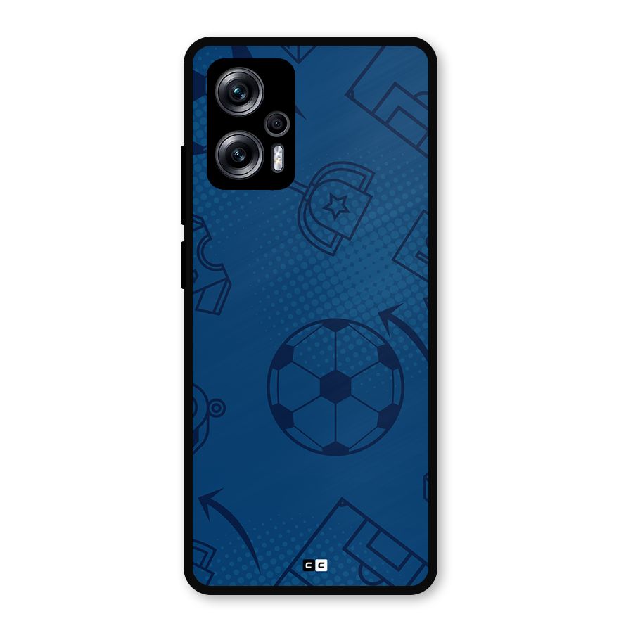 Football Texture Metal Back Case for Redmi K50i