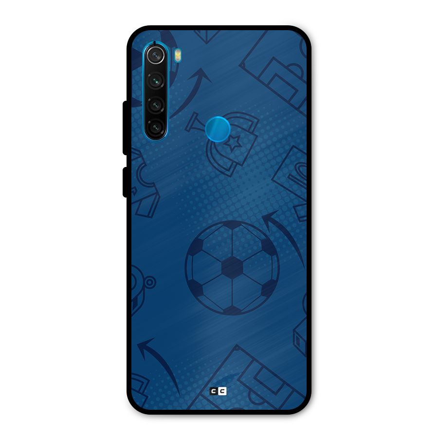 Football Texture Metal Back Case for Redmi Note 8