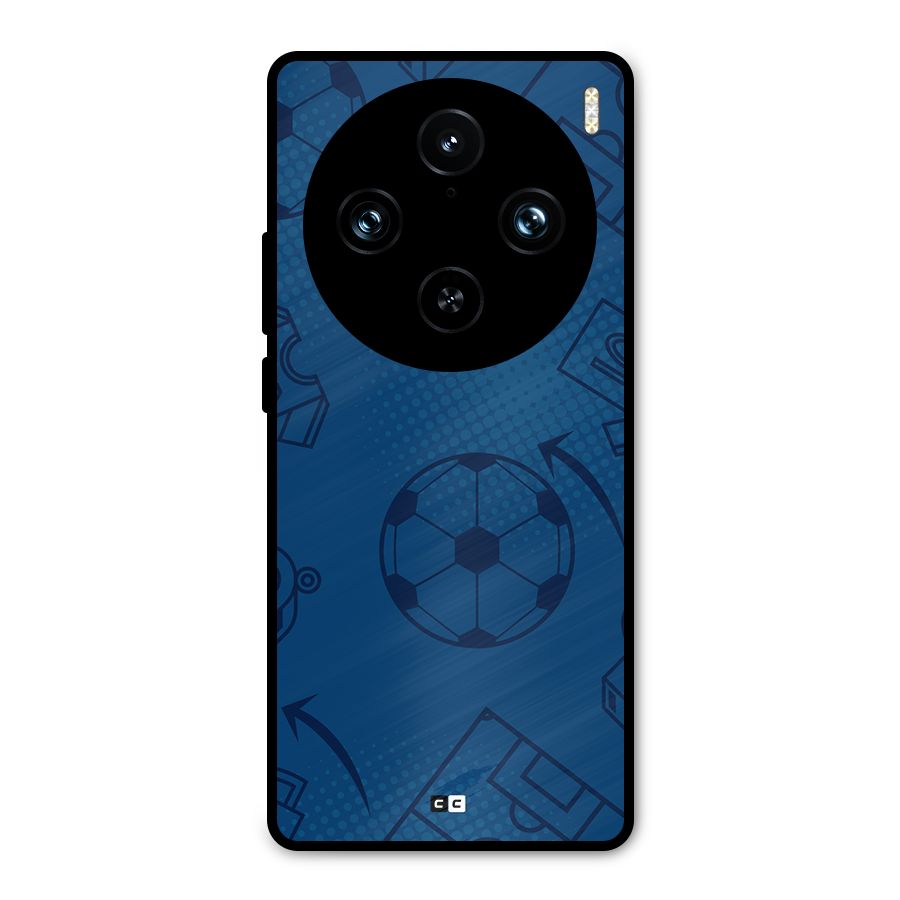 Football Texture Metal Back Case for Vivo X100 Pro