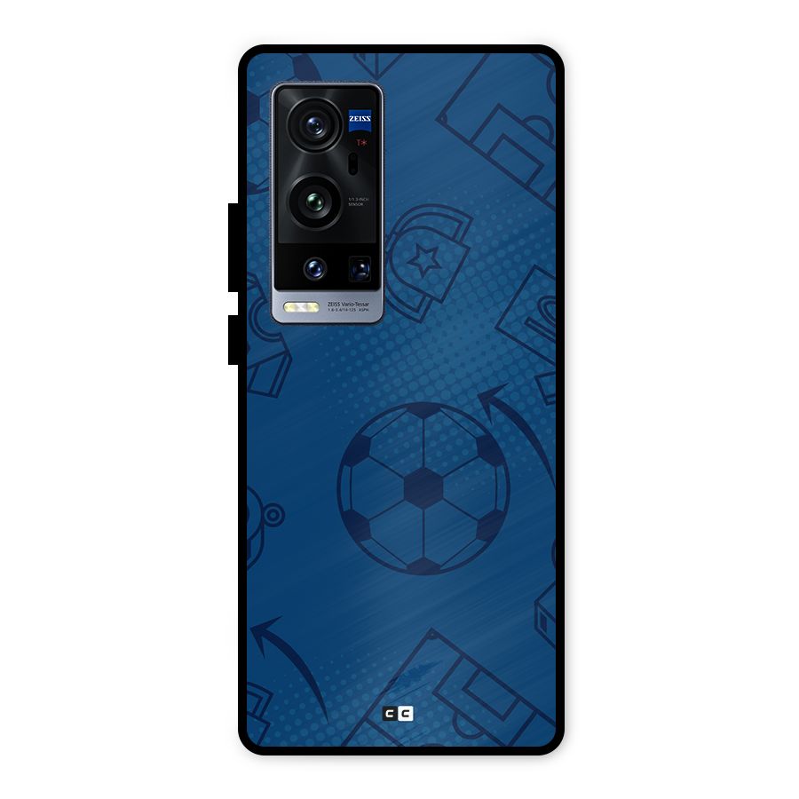 Football Texture Metal Back Case for Vivo X60 Pro Plus