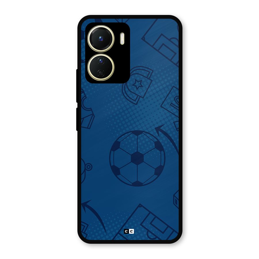 Football Texture Metal Back Case for Vivo Y16