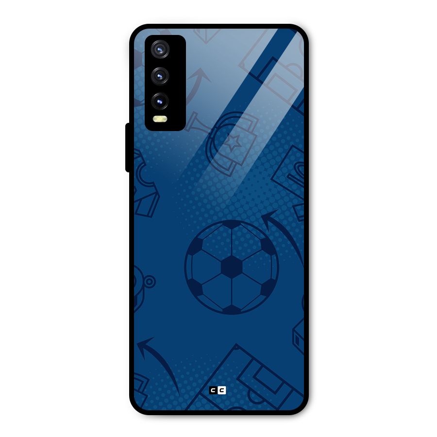 Football Texture Metal Back Case for Vivo Y20