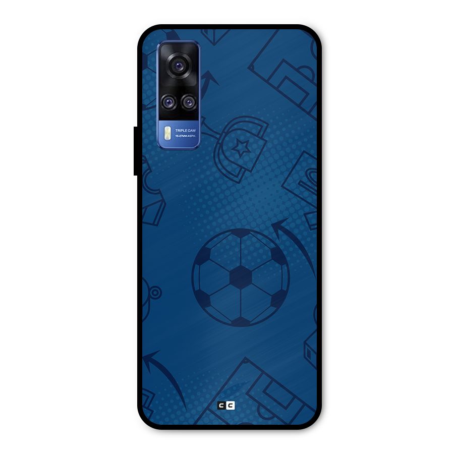 Football Texture Metal Back Case for Vivo Y31