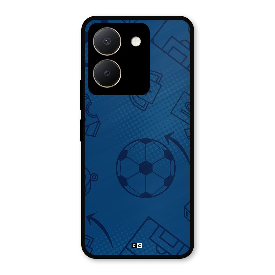 Football Texture Metal Back Case for Vivo Y36