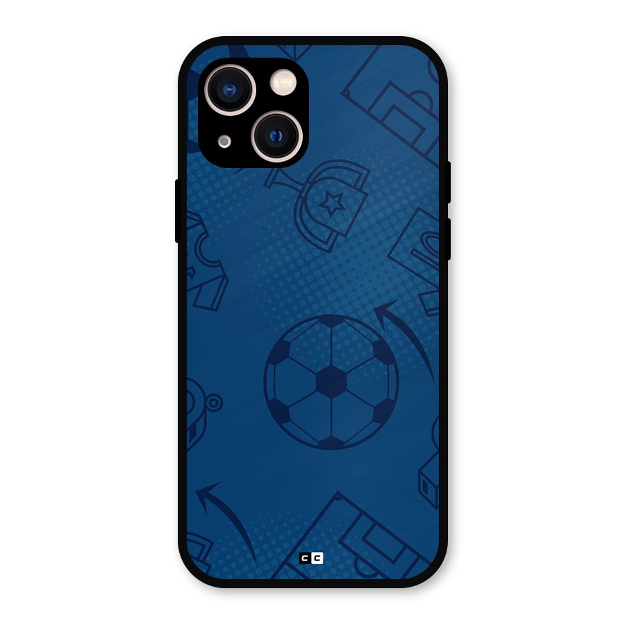 Football Texture Metal Back Case for iPhone 13