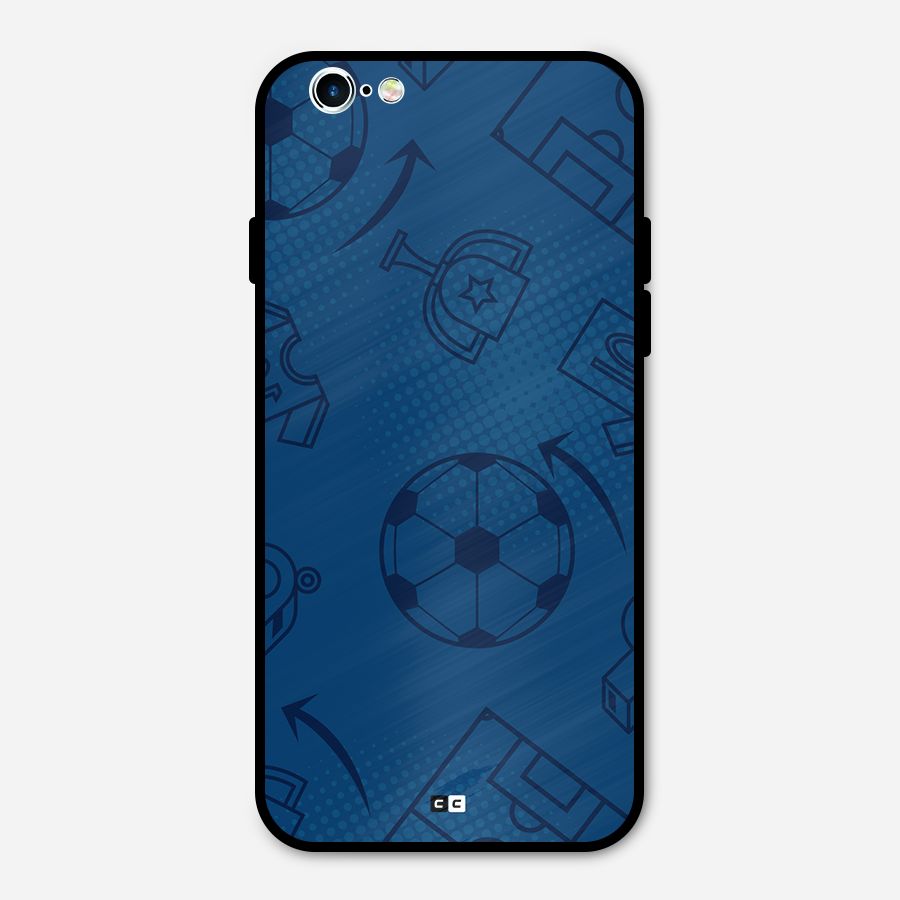 Football Texture Metal Back Case for iPhone 6 6s