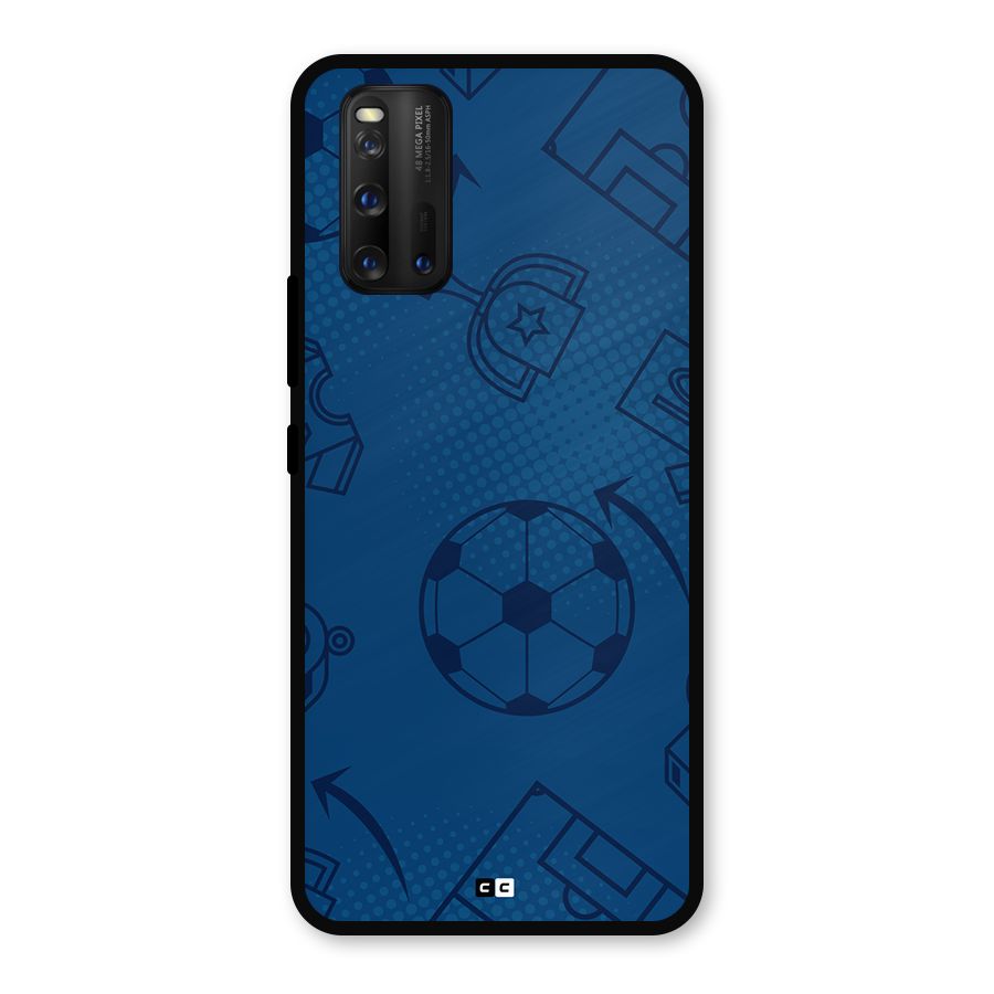 Football Texture Metal Back Case for iQOO 3