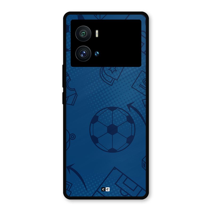 Football Texture Metal Back Case for iQOO 9 Pro