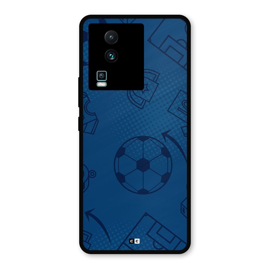 Football Texture Metal Back Case for iQOO Neo 7