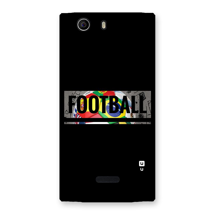 Football Typography Back Case for Canvas Nitro 2 E311