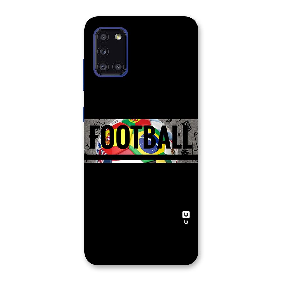 Football Typography Back Case for Galaxy A31