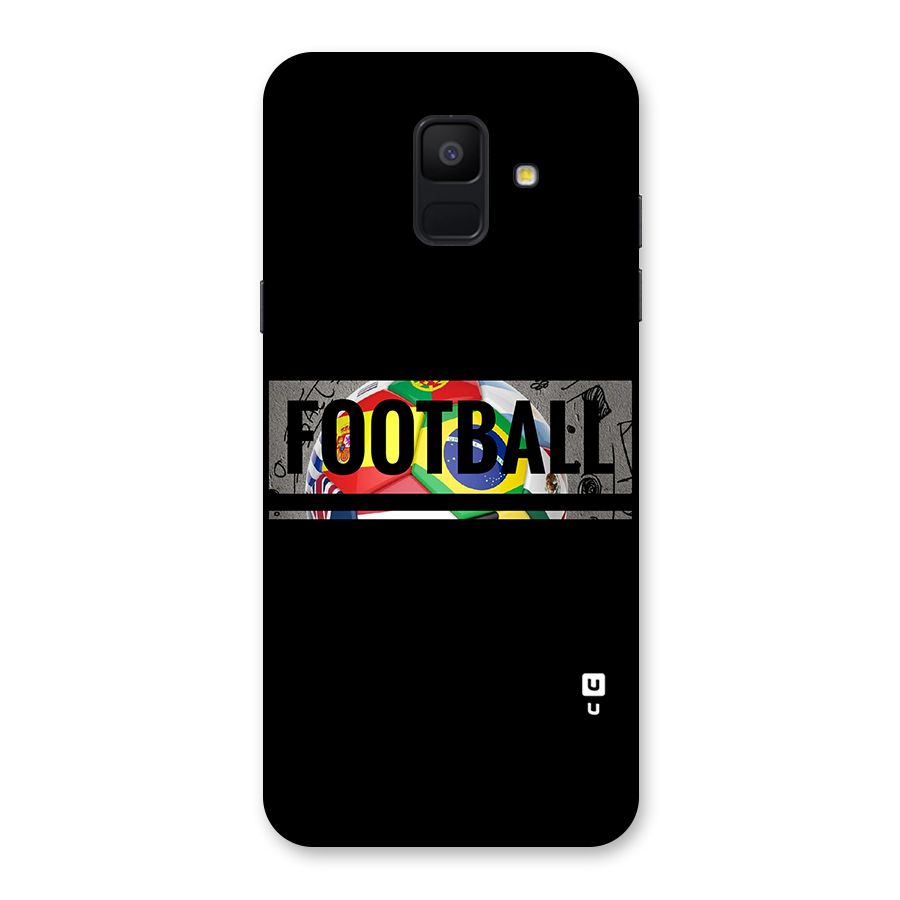 Football Typography Back Case for Galaxy A6 (2018)