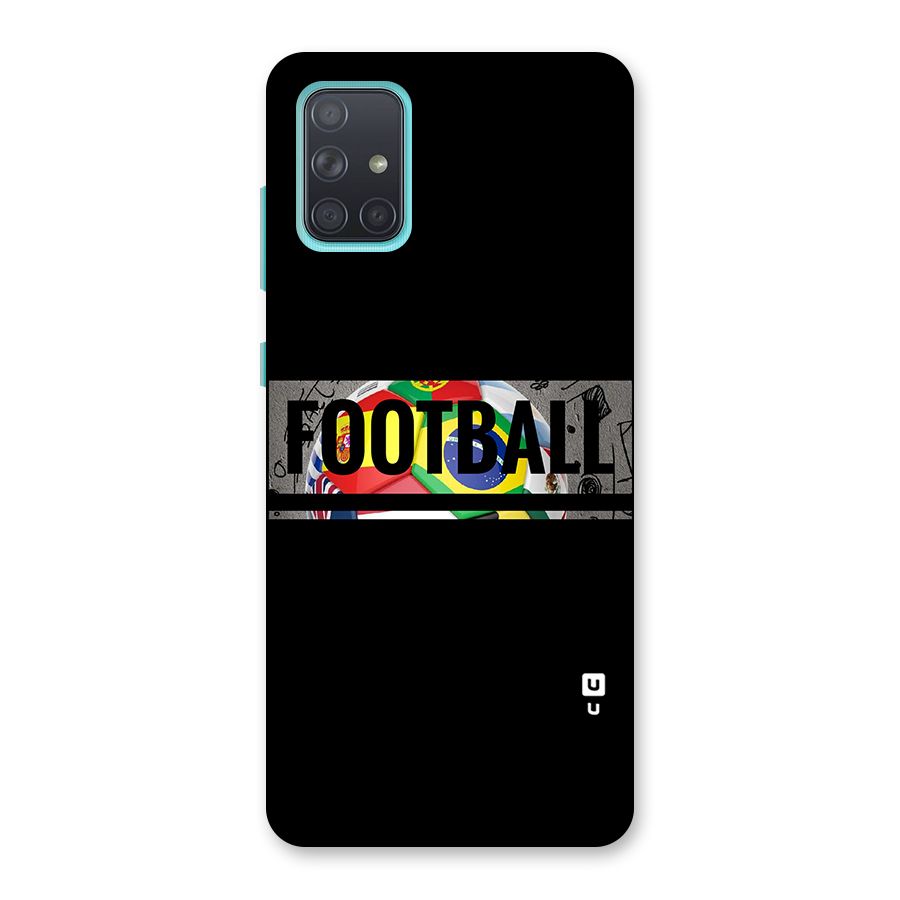 Football Typography Back Case for Galaxy A71