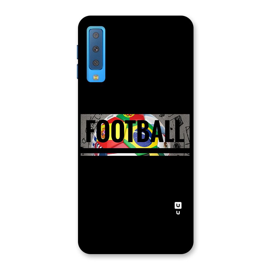 Football Typography Back Case for Galaxy A7 (2018)