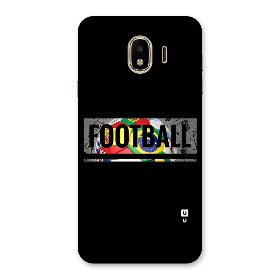 Football Typography Back Case for Galaxy J4