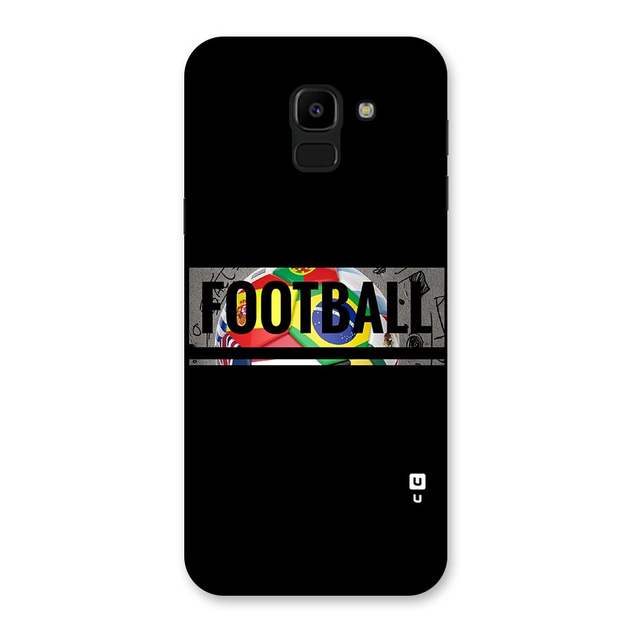 Football Typography Back Case for Galaxy J6