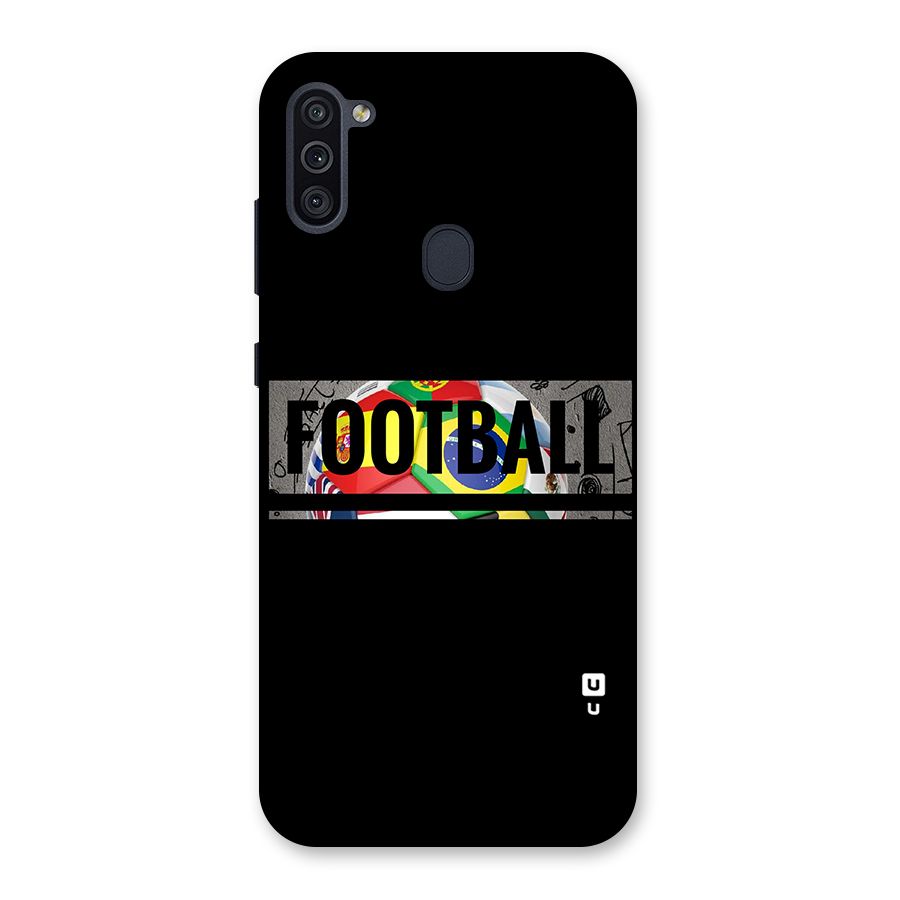 Football Typography Back Case for Galaxy M11