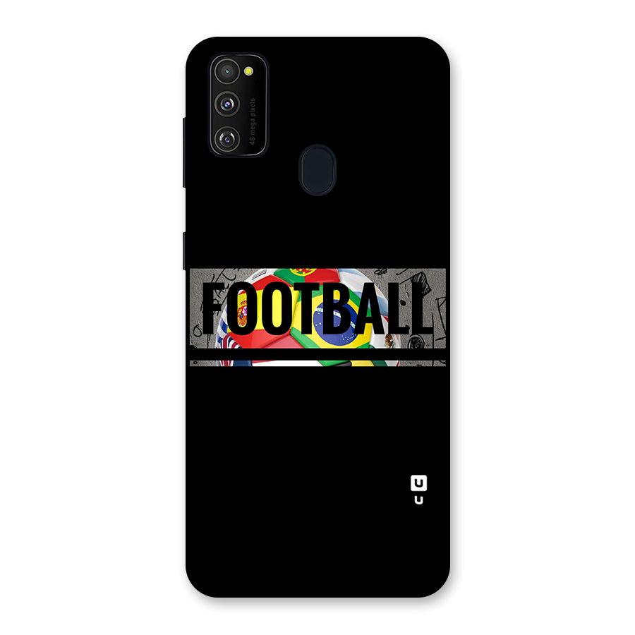 Football Typography Back Case for Galaxy M21