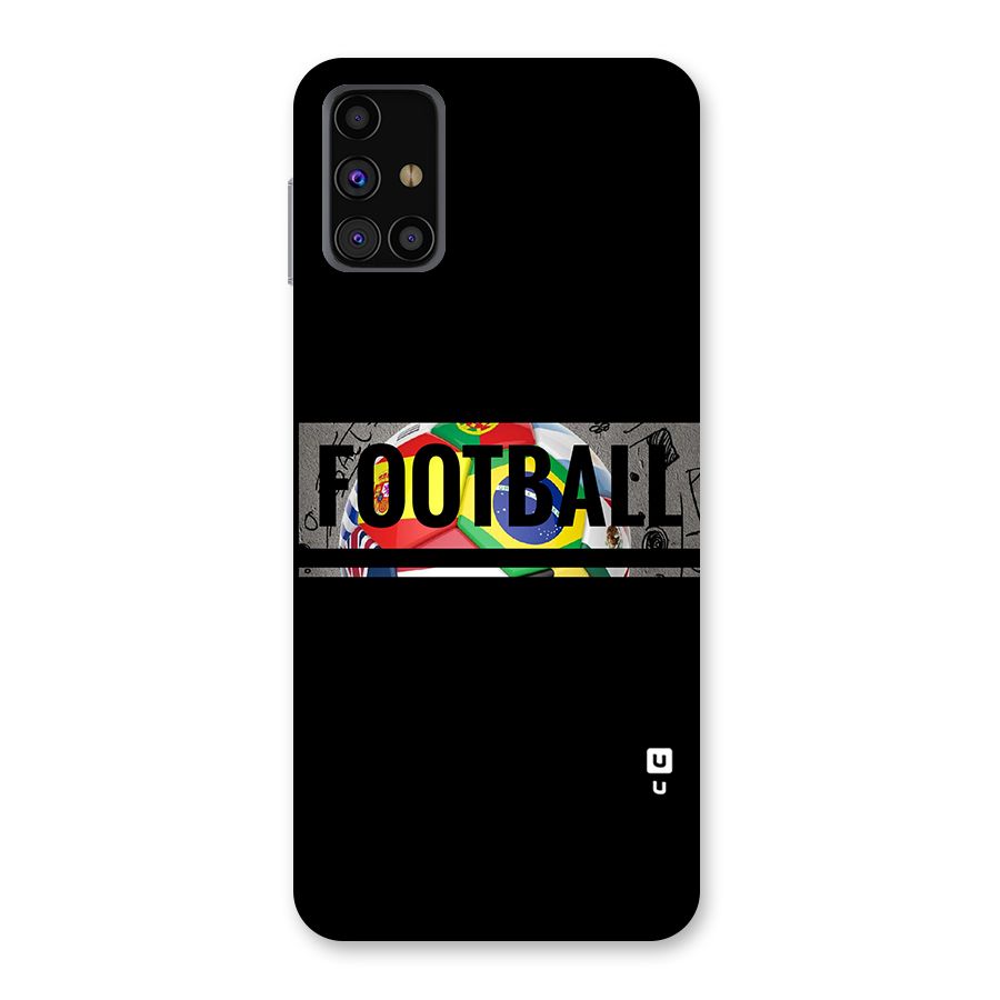 Football Typography Back Case for Galaxy M31s