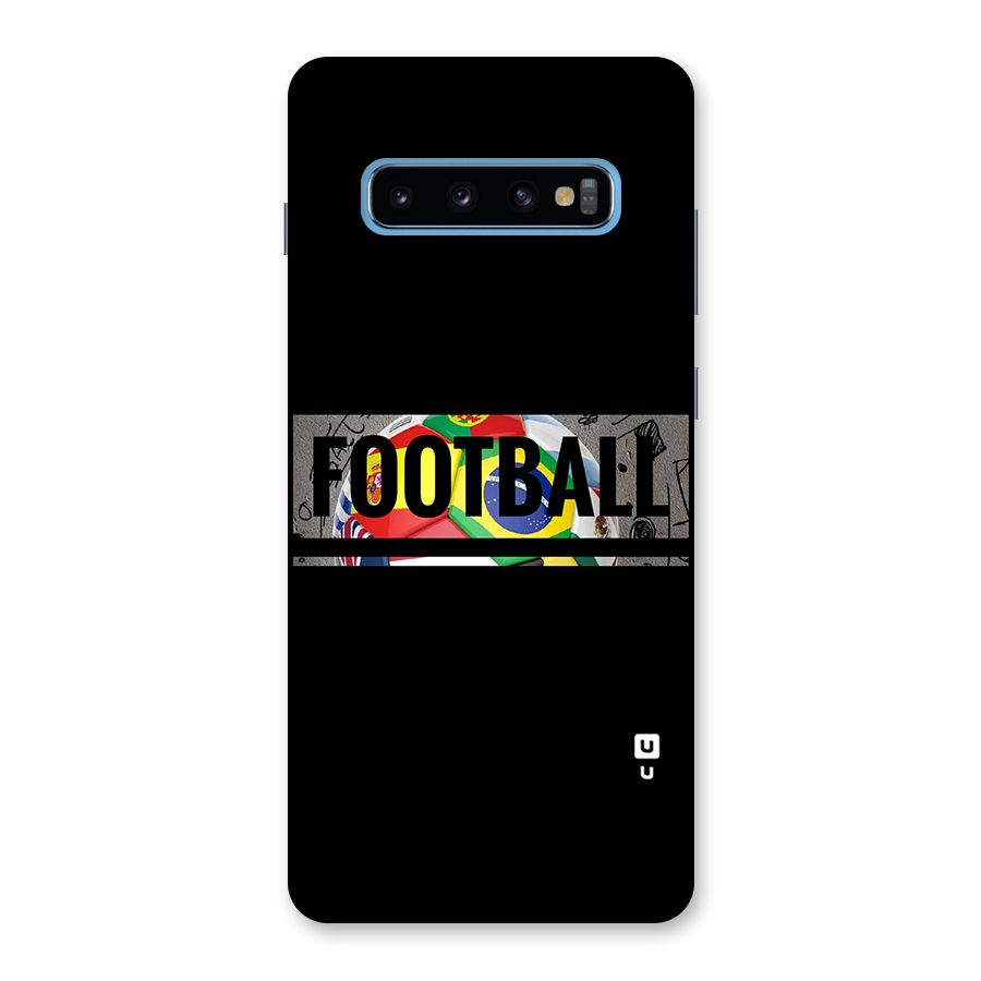 Football Typography Back Case for Galaxy S10 Plus