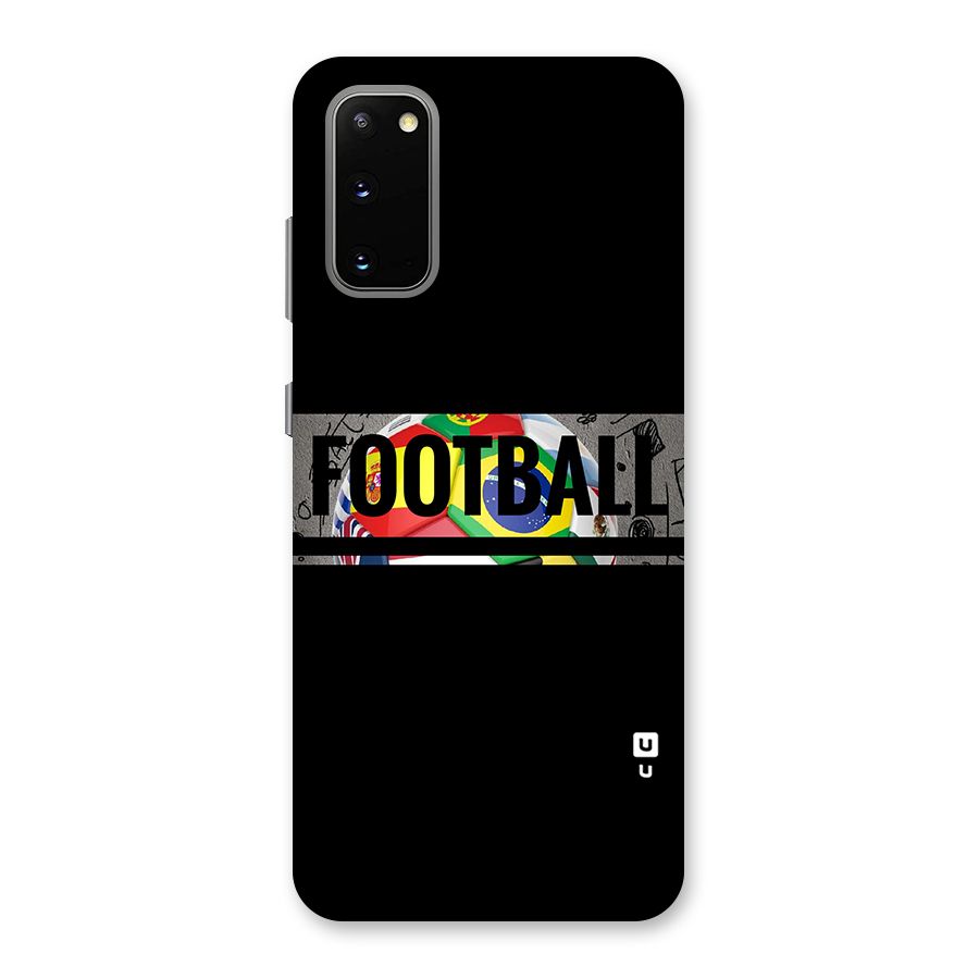 Football Typography Back Case for Galaxy S20