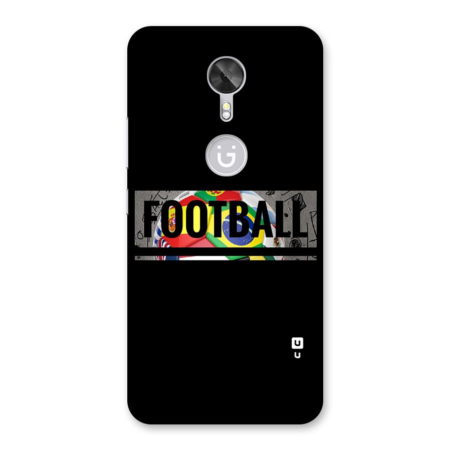 Football Typography Back Case for Gionee A1