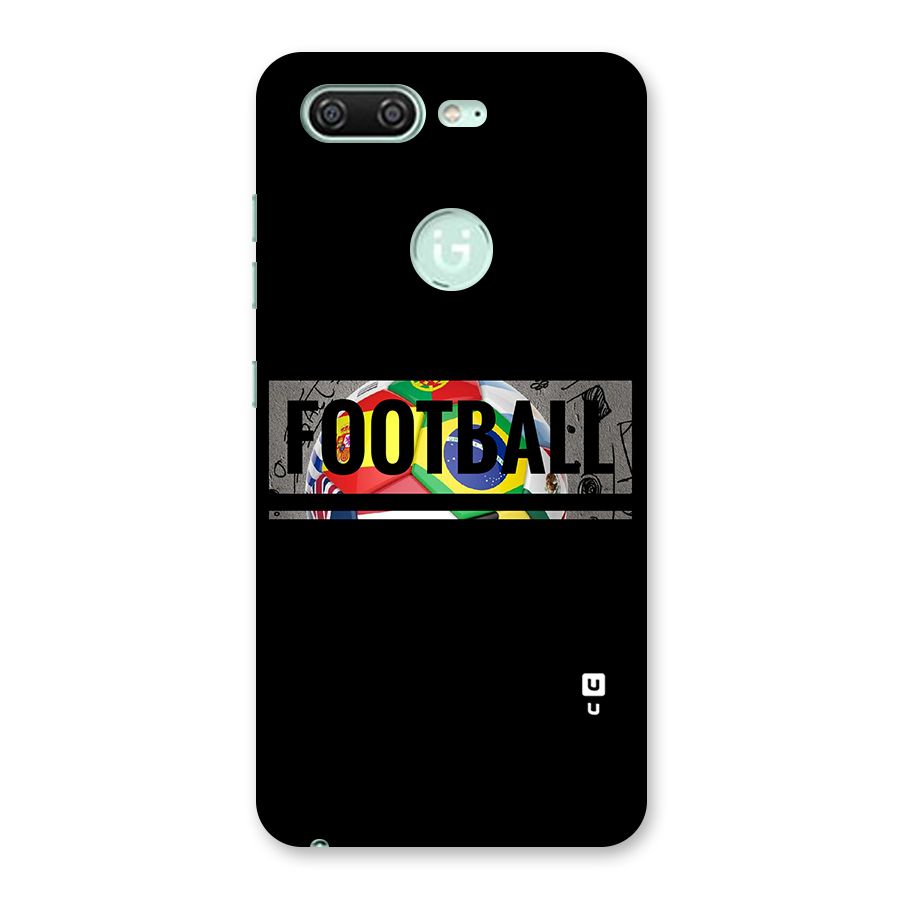 Football Typography Back Case for Gionee S10