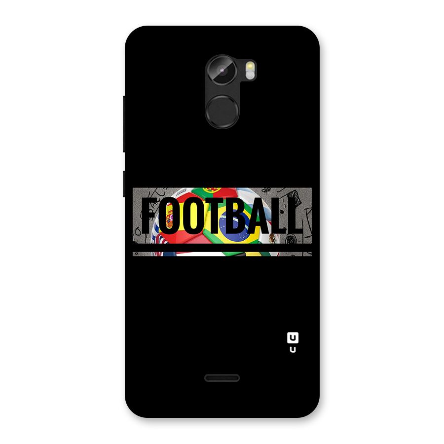 Football Typography Back Case for Gionee X1