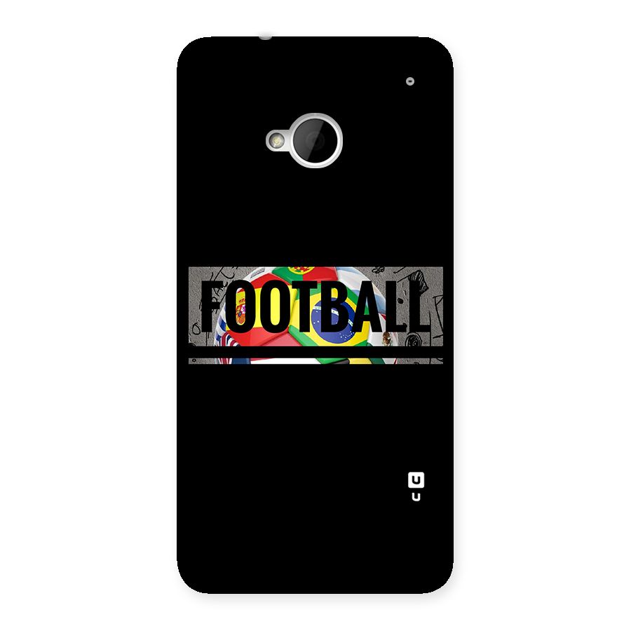 Football Typography Back Case for HTC One M7
