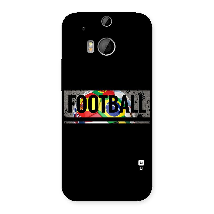 Football Typography Back Case for HTC One M8