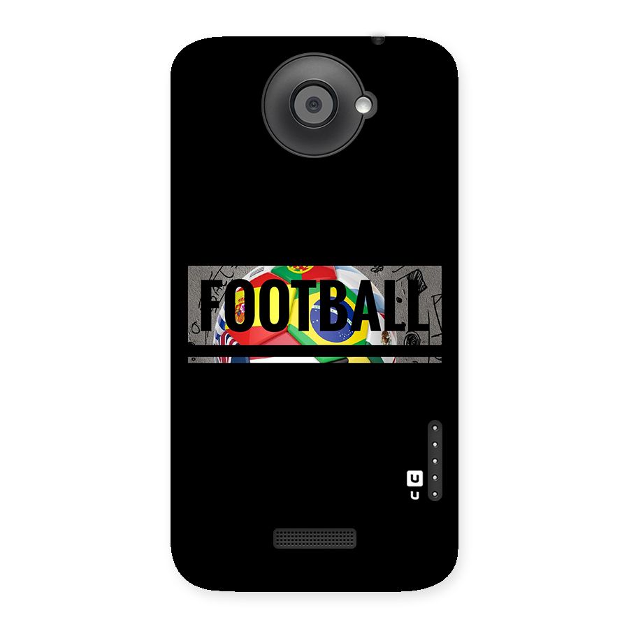 Football Typography Back Case for HTC One X