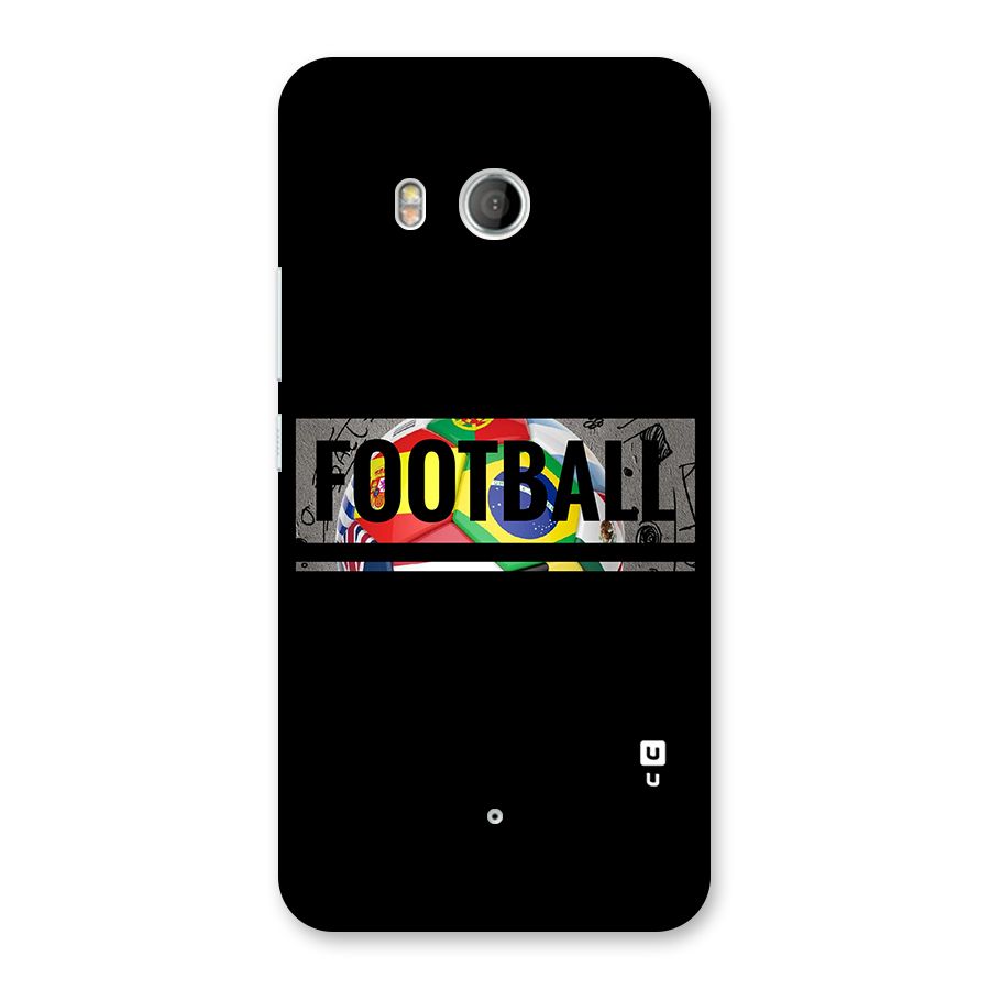 Football Typography Back Case for HTC U11