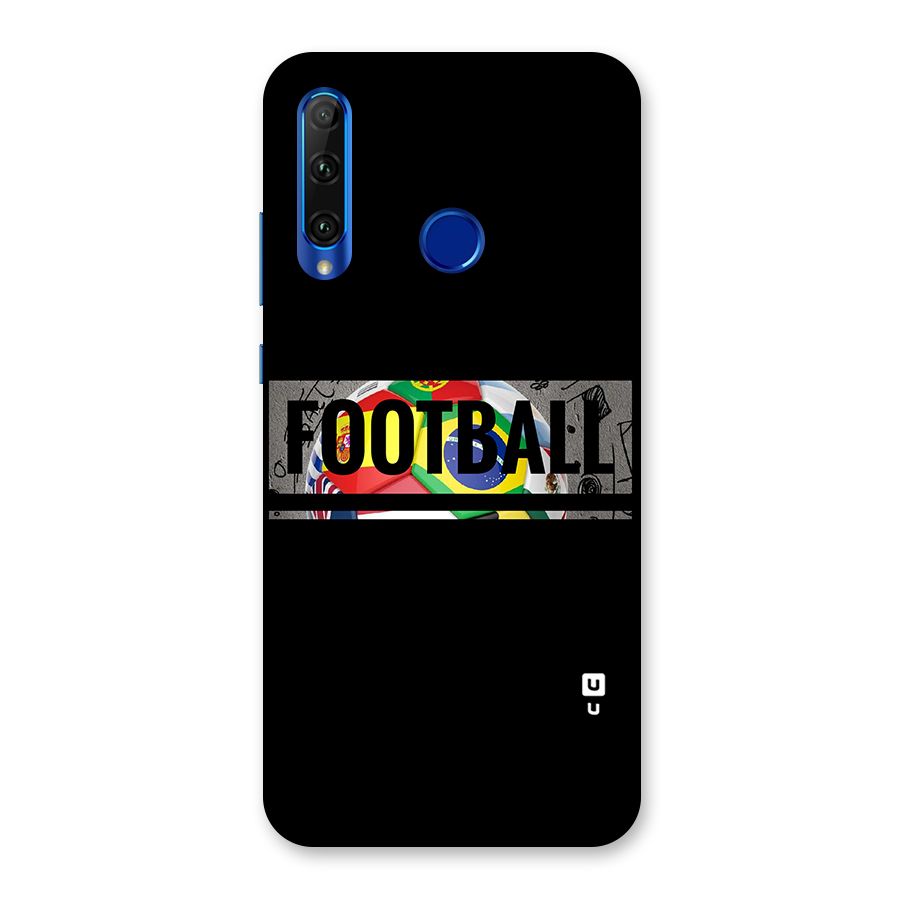 Football Typography Back Case for Honor 20i