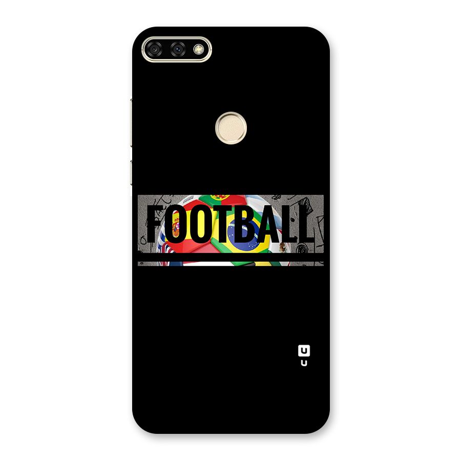 Football Typography Back Case for Honor 7A