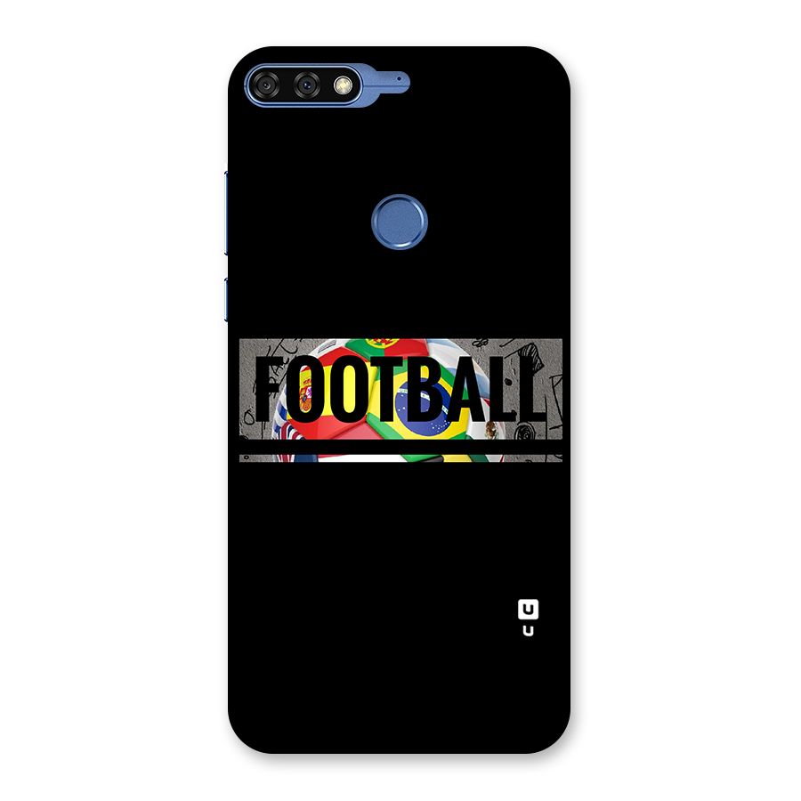 Football Typography Back Case for Honor 7C
