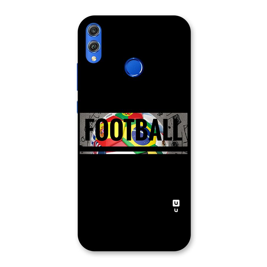 Football Typography Back Case for Honor 8X