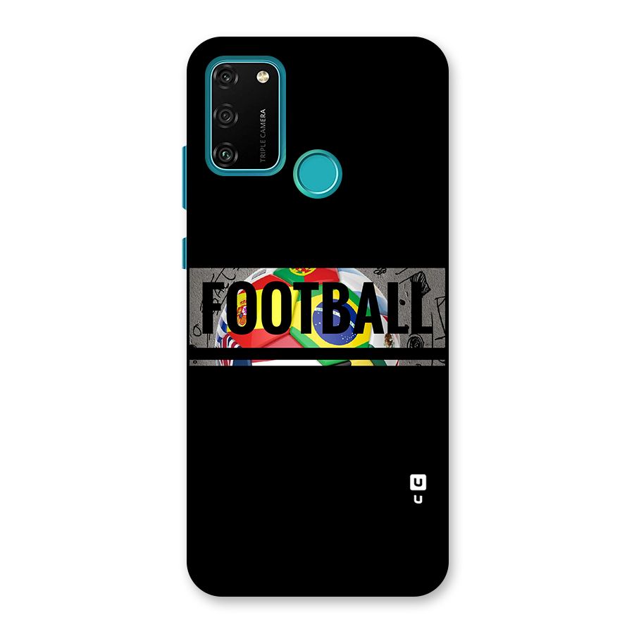 Football Typography Back Case for Honor 9A