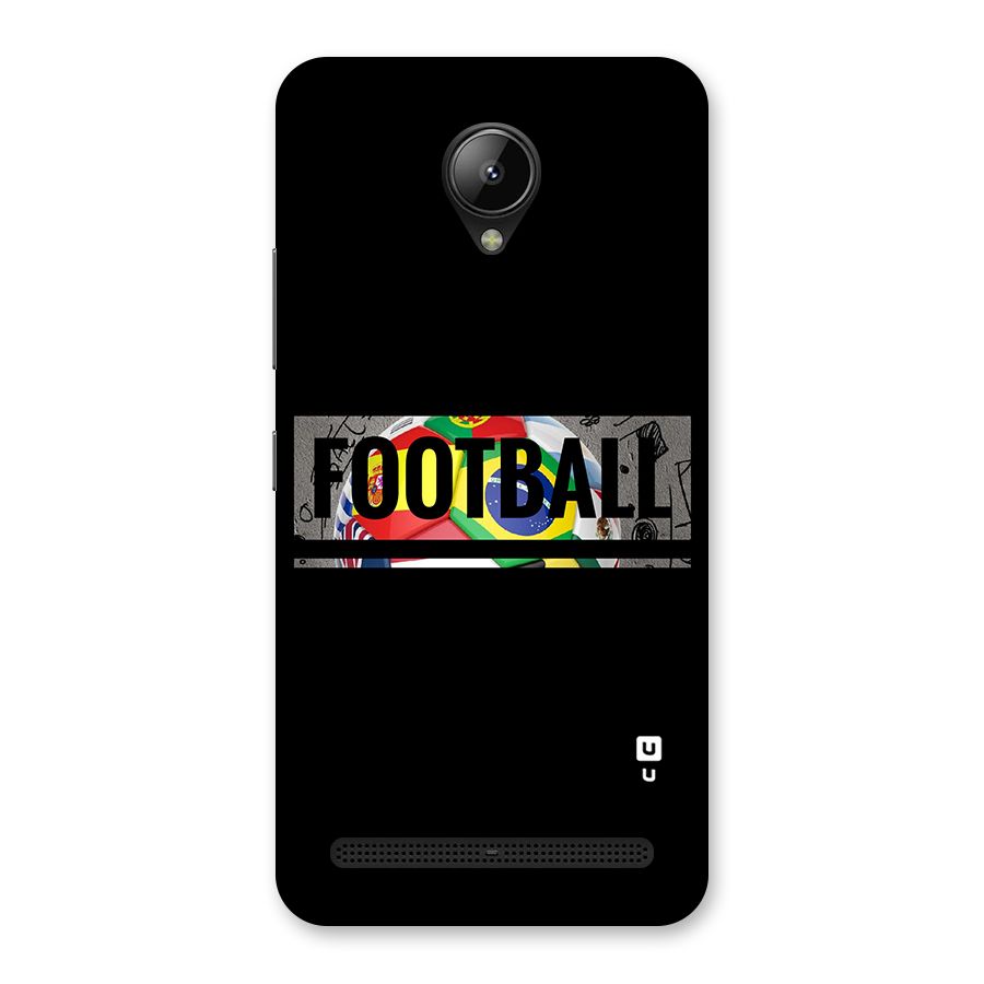 Football Typography Back Case for Lenovo C2