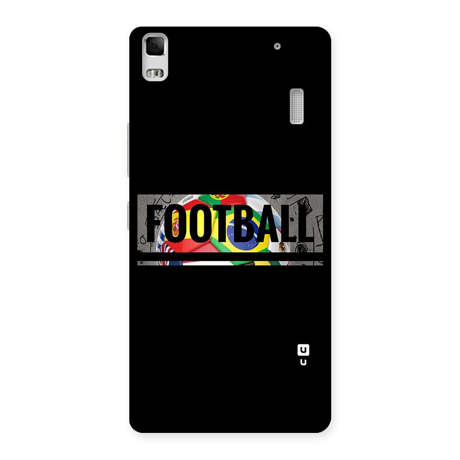 Football Typography Back Case for Lenovo K3 Note