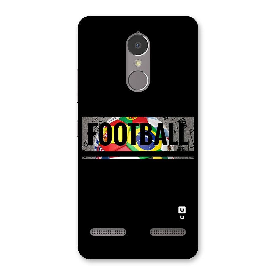 Football Typography Back Case for Lenovo K6
