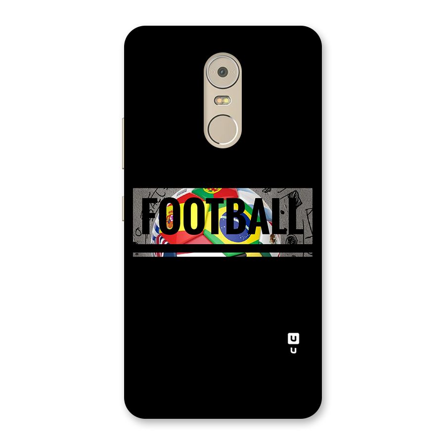 Football Typography Back Case for Lenovo K6 Note