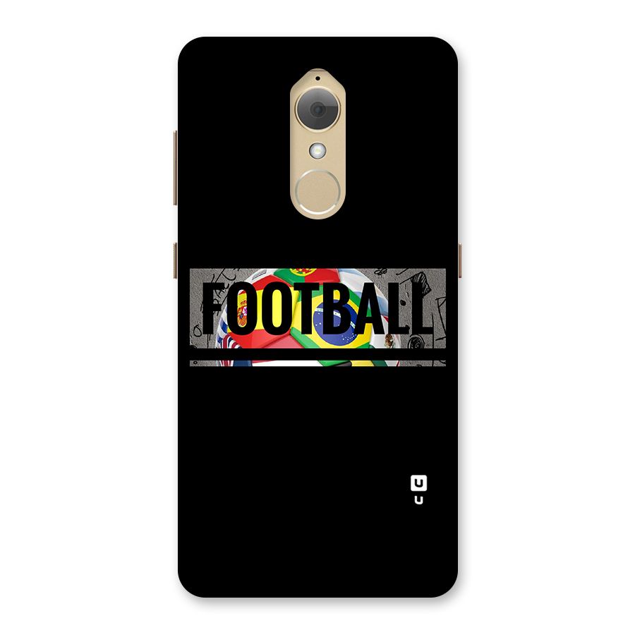 Football Typography Back Case for Lenovo K8