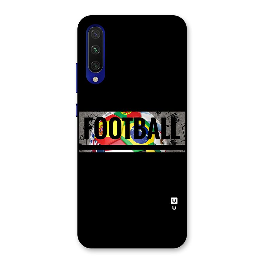 Football Typography Back Case for Mi A3