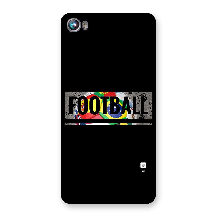 Football Typography Back Case for Micromax Canvas Fire 4 A107