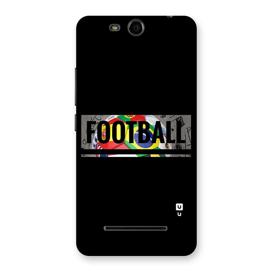 Football Typography Back Case for Micromax Canvas Juice 3 Q392