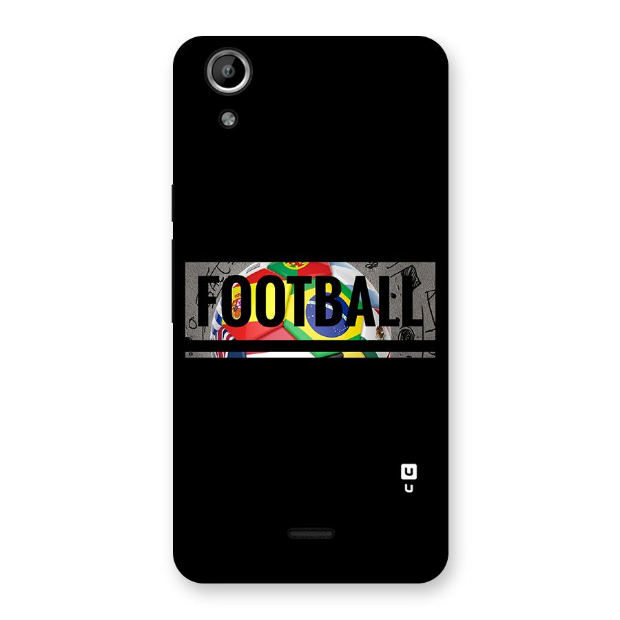 Football Typography Back Case for Micromax Canvas Selfie Lens Q345