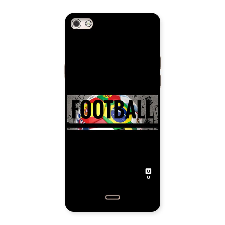 Football Typography Back Case for Micromax Canvas Silver 5