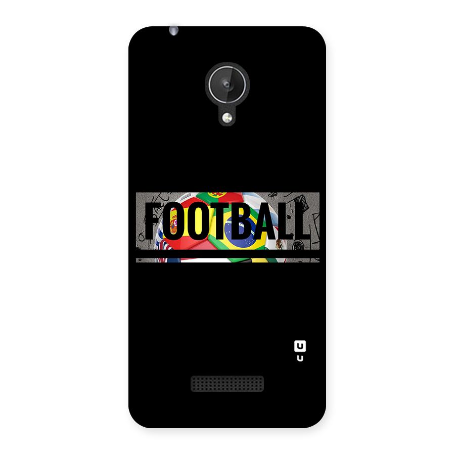 Football Typography Back Case for Micromax Canvas Spark Q380